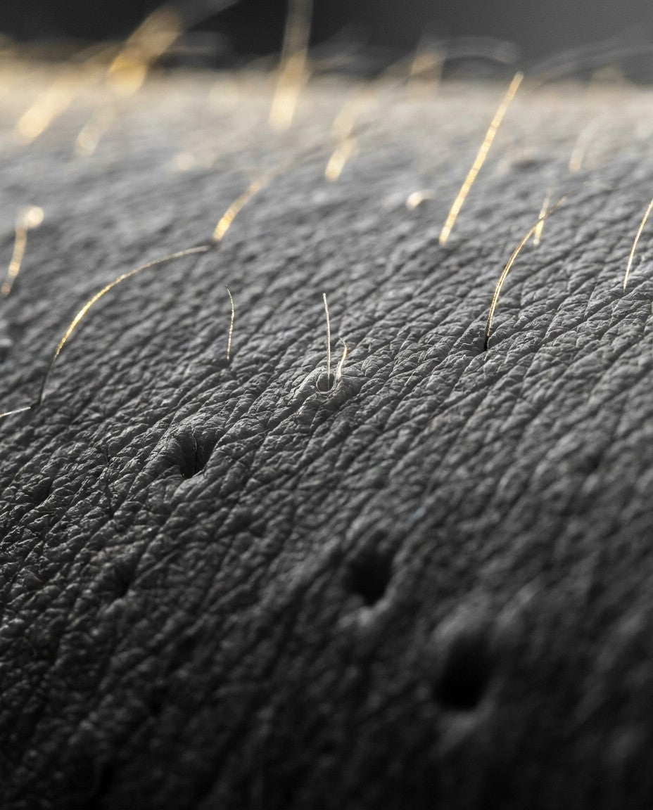 Close-up of skin texture and pores